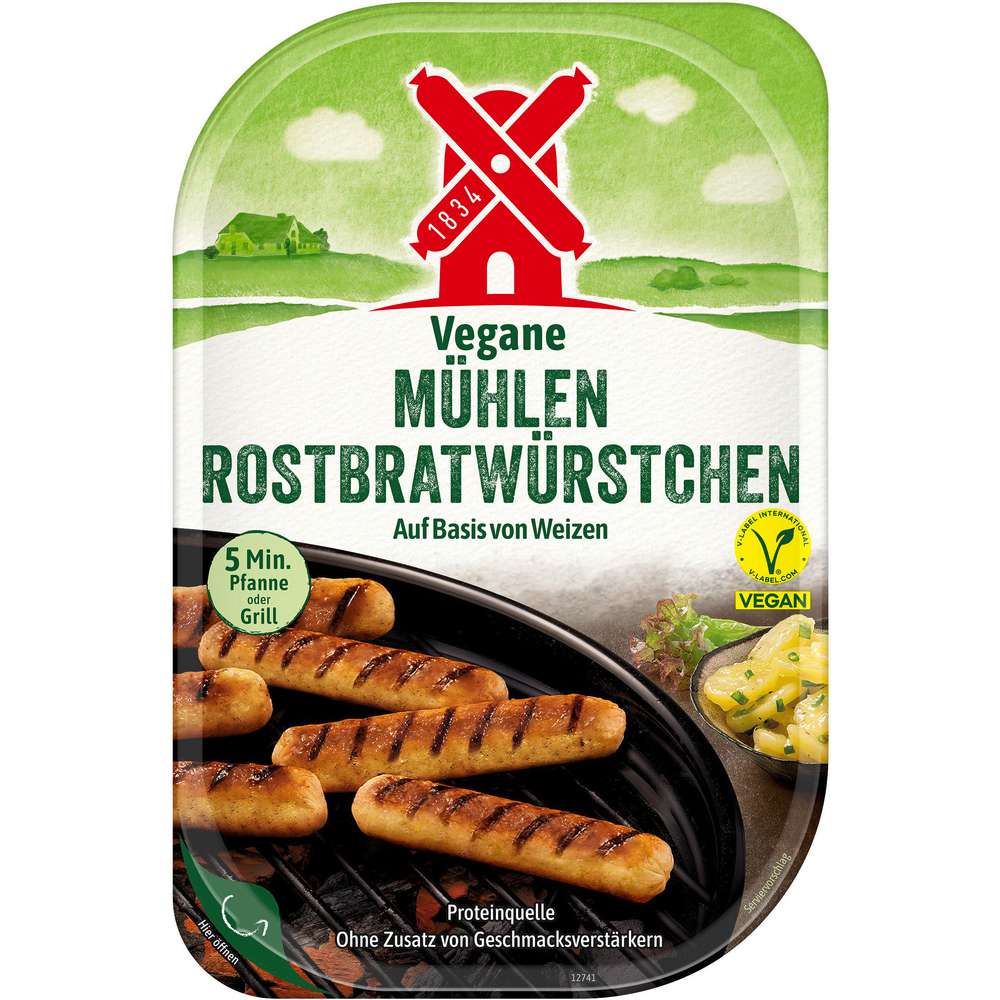 Produktabbildung Rügenwalder Mühle Fleischalternative vegane Mühlenbratwurst