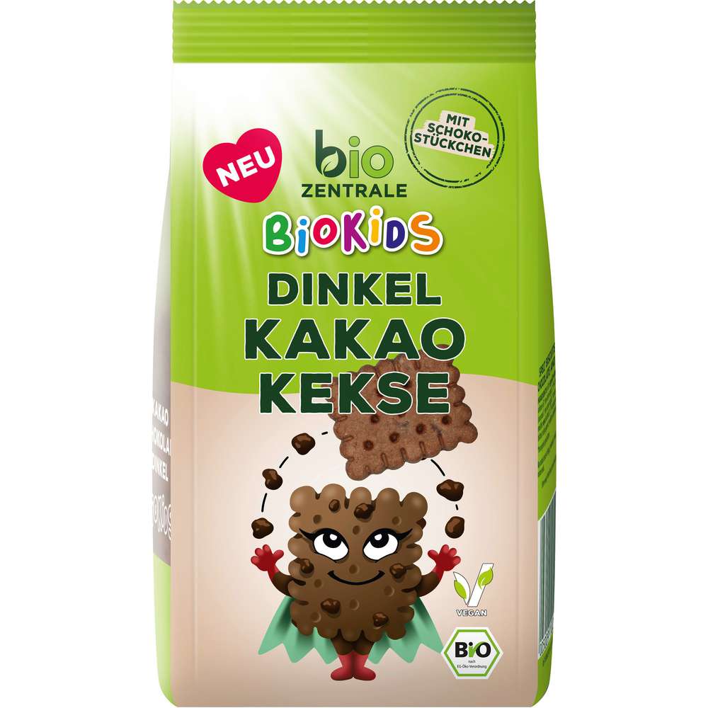 Produktabbildung Biozentrale Biokids Kekse, Dinkel-Kakao
