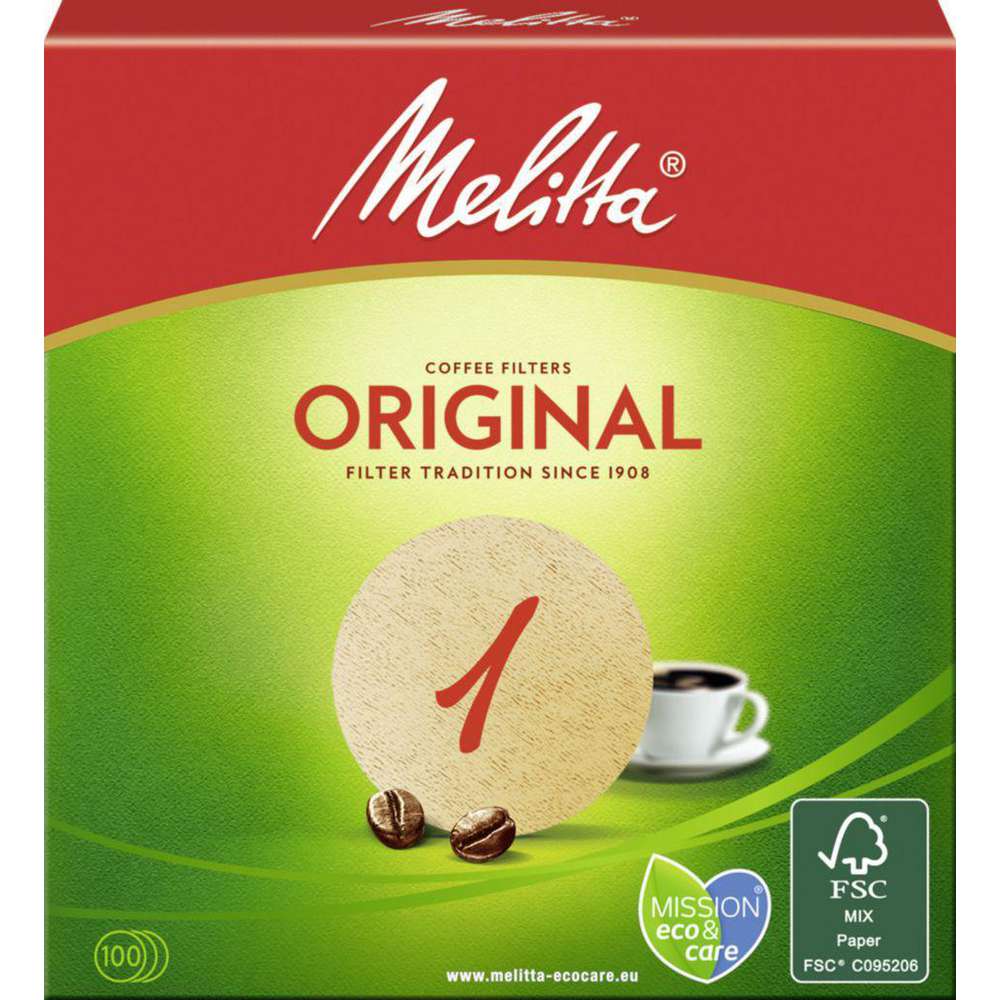 Produktabbildung Melitta Kaffee-Rundfilterpapier Original 1, naturbraun
