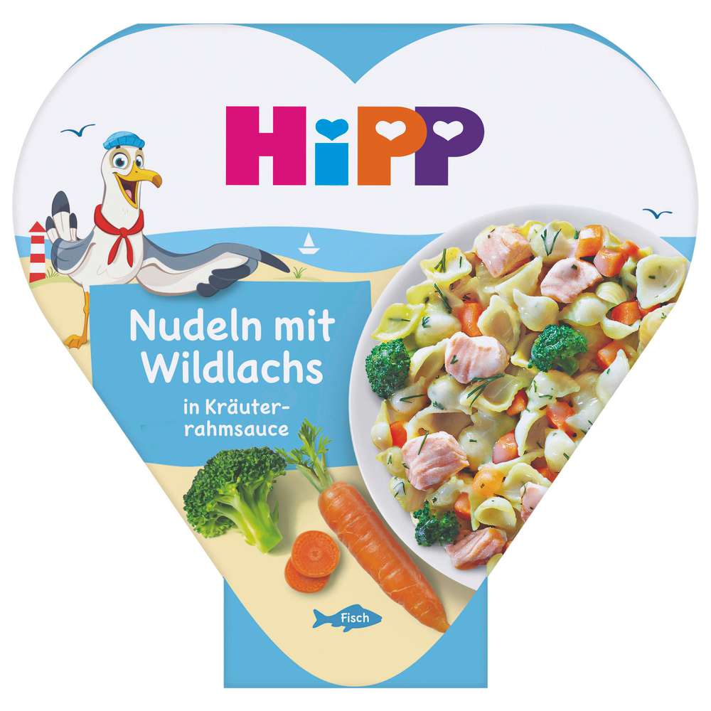 Produktabbildung Hipp Kinder Schalenmenü, Nudeln mit Wildlachs