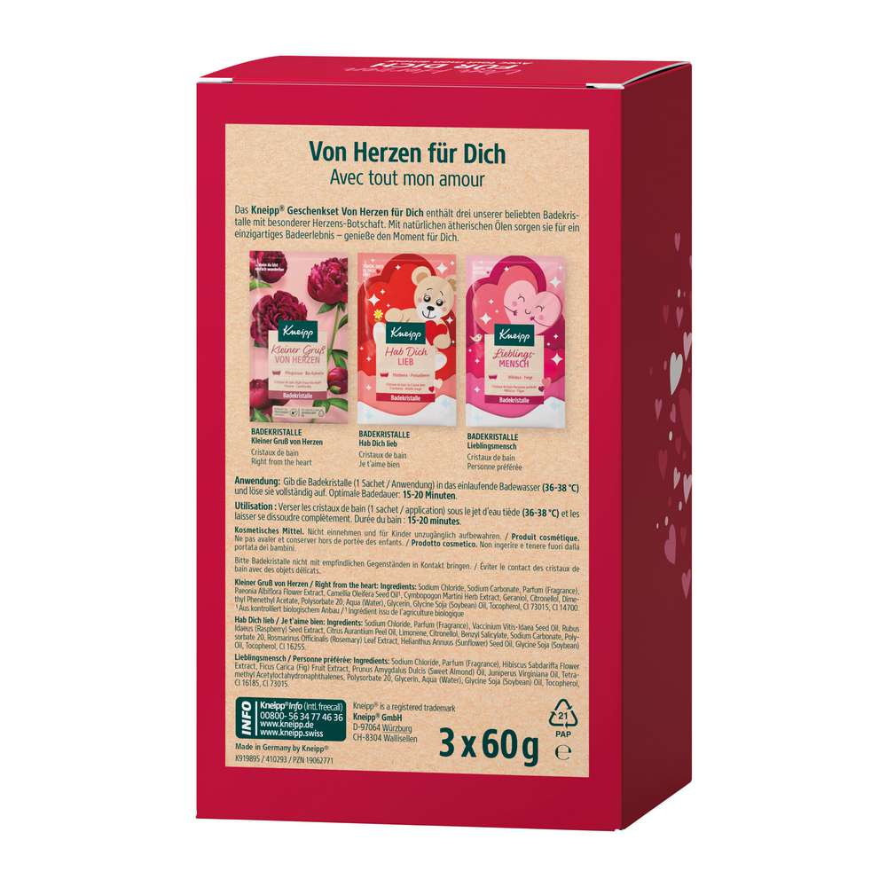 Produktabbildung Kneipp Badekristalle, Von Herzen für Dich