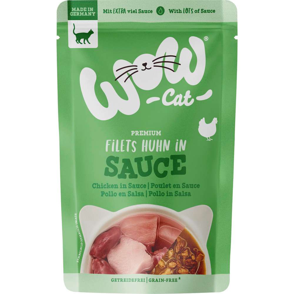 Produktabbildung WOW Katzen-Nassfutter, Huhn/Sauce
