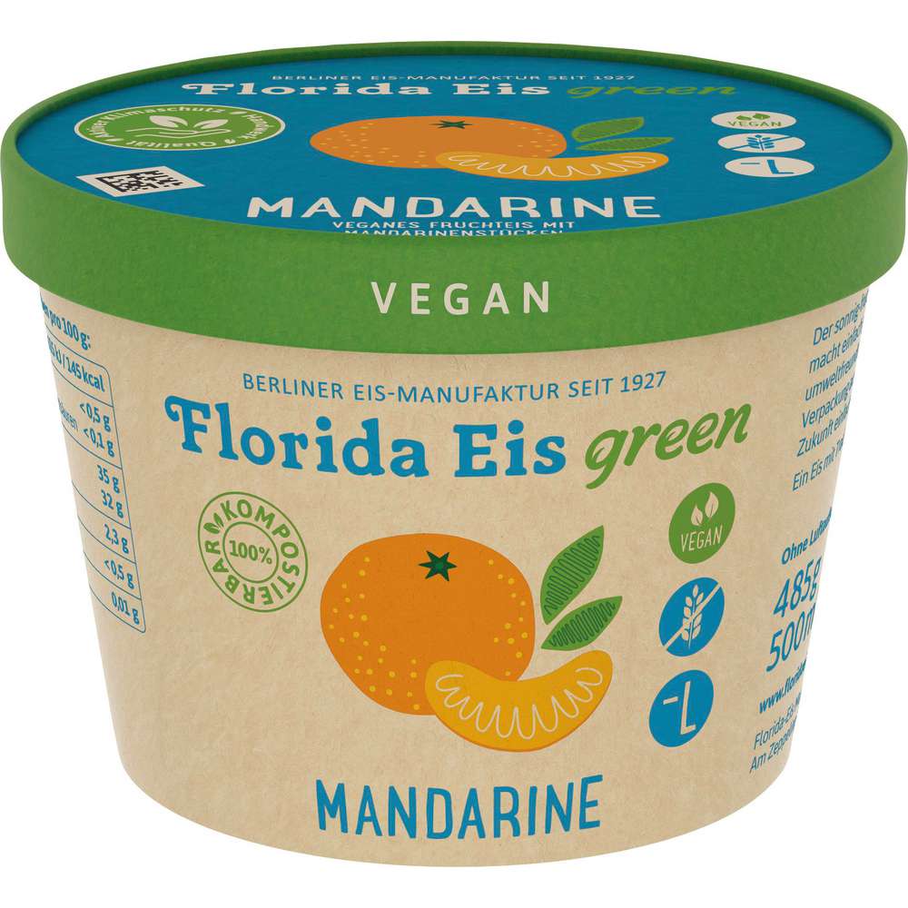 Produktabbildung Florida Eis Veganes Mandarinen Fruchteis
