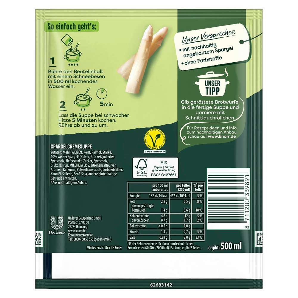 Produktabbildung Knorr Spargelcremesuppe, Feinschmecker