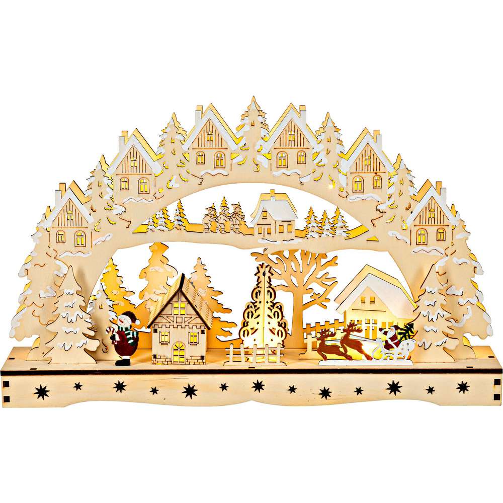 Produktabbildung Saico 3D Lichterbogen Santa im Schlitten