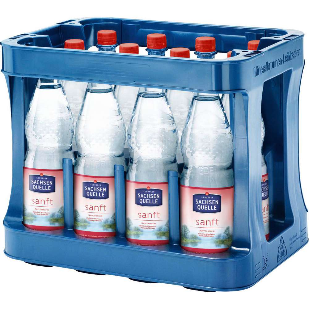 Produktabbildung Ileburger Sachsen Quelle Mineralwasser, Sanft (12x 1,000 Liter)