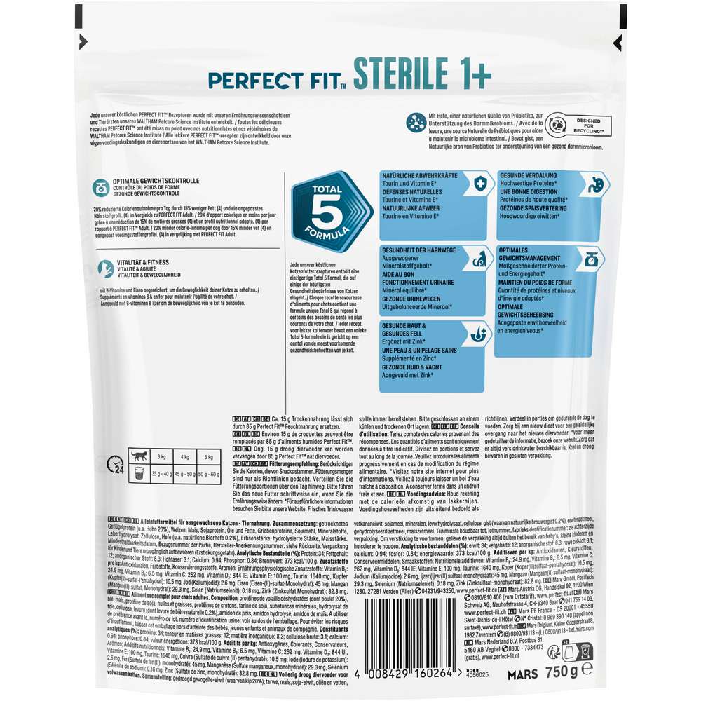 Produktabbildung Perfect Fit Katzen-Trockenfutter, Sterile, Huhn
