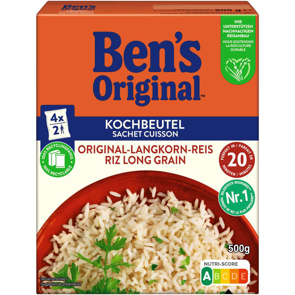Produktabbildung BEN'S ORIGINAL Langkorn-Reis Kochbeutel