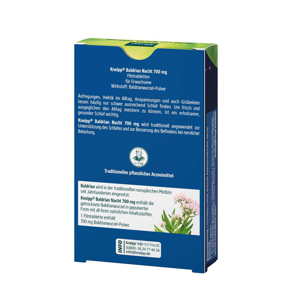 Produktabbildung Kneipp Baldrian Nacht Tabletten