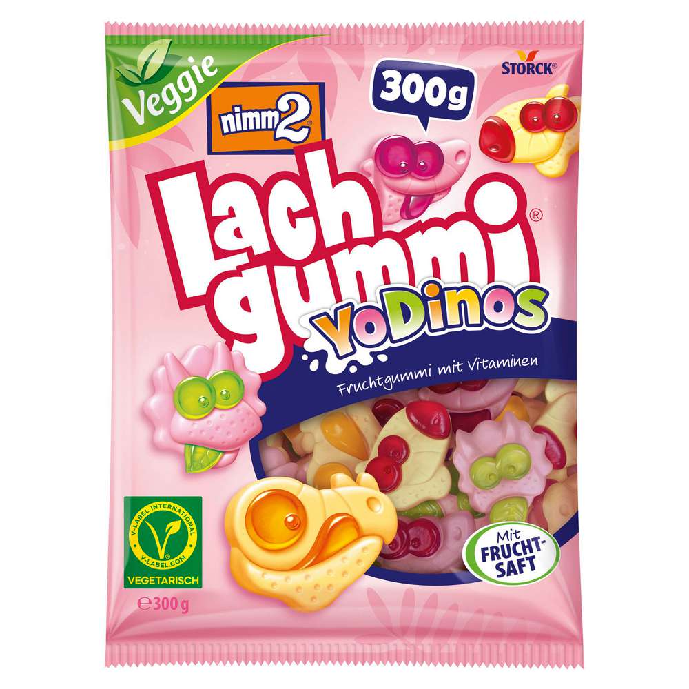 Produktabbildung Nimm2 Lachgummi YoDinos Veggie