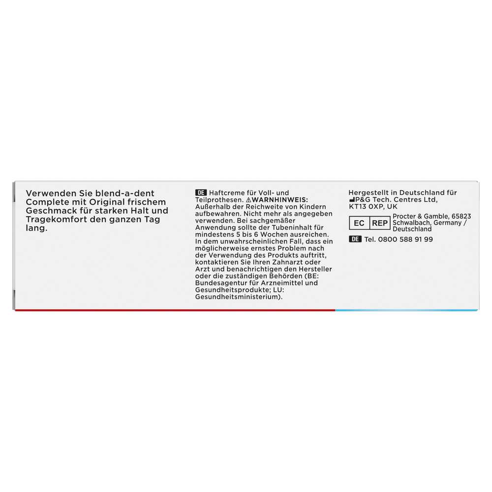 Produktabbildung Blend-A-Dent Haftcreme für Voll- und Teilprothesen Complete Original