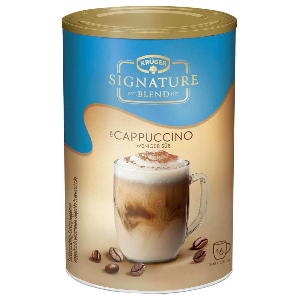 Produktabbildung Krüger Instantkaffee Signature Blend Cappuccino, weniger süß