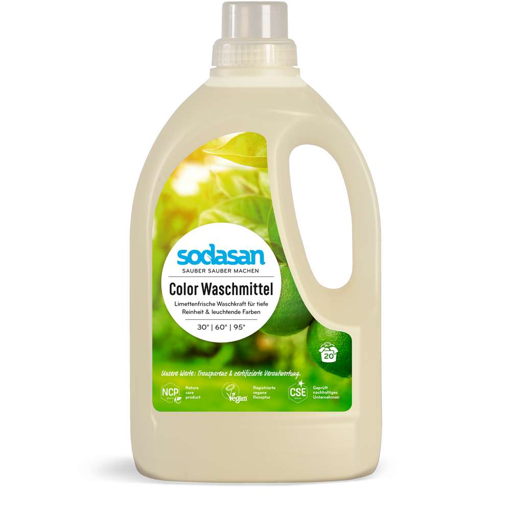 Produktabbildung sodasan Color-Waschmittel flüssig, Limette