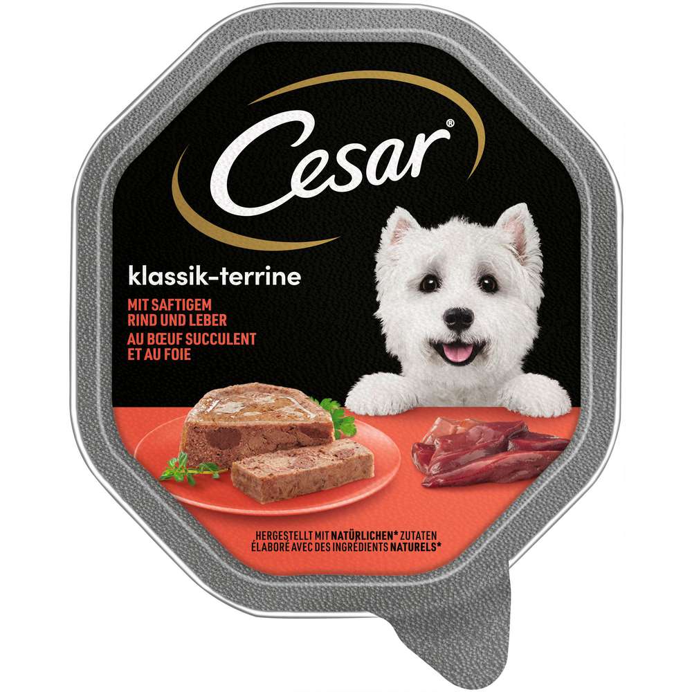 Produktabbildung Cesar Hunde-Nassfutter, Leber/Rind