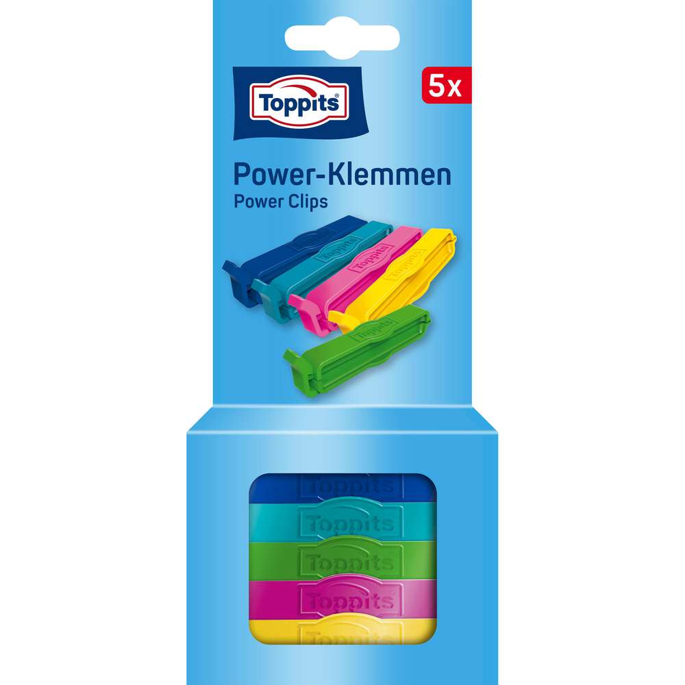Produktabbildung Toppits Verschluss-Klemmen Power Klemmen, 5 Stück