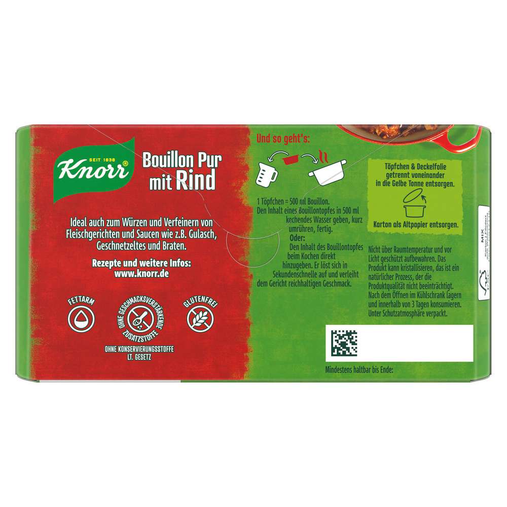Produktabbildung Knorr Bouillon Pur, Rind