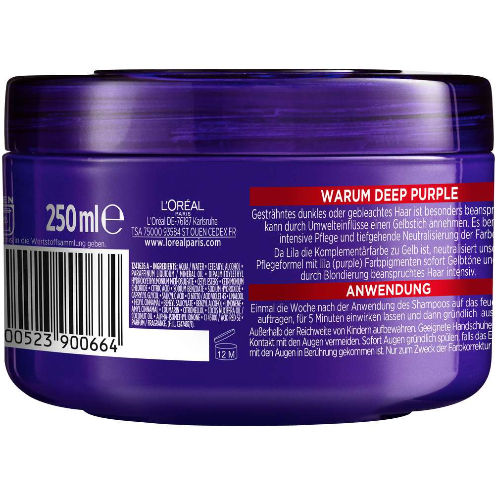 Produktabbildung L'Oreal Paris Haarpflegemaske Elvital, Color Glanz