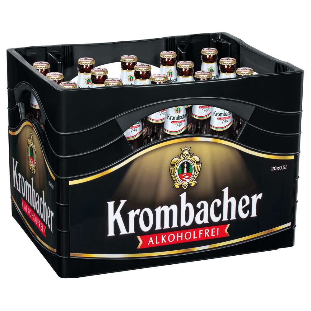 Produktabbildung Krombacher Pilsener Bier, alkoholfrei (20x 0,500 Liter)