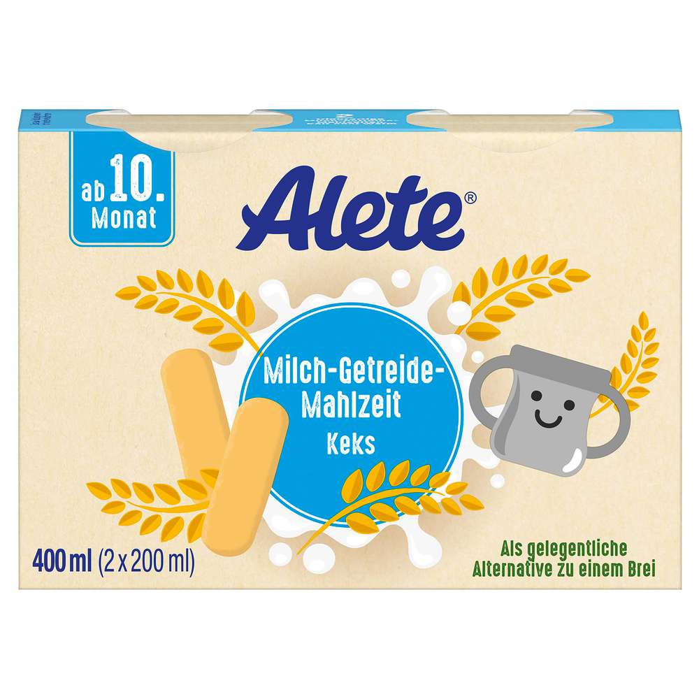 Produktabbildung Alete Milch-Getreide-Mahlzeit, Keks
