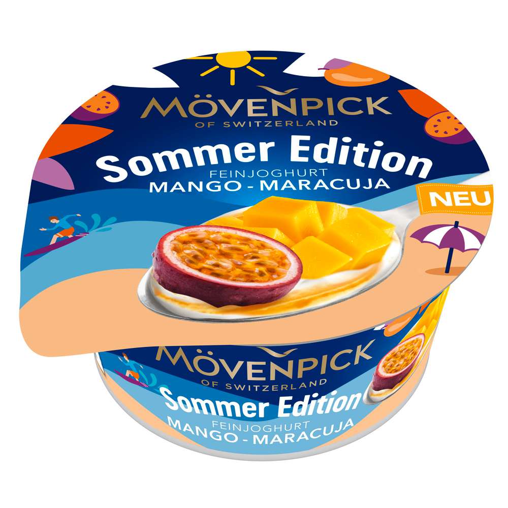 Produktabbildung Mövenpick Fruchtjoghurt Sommer Edition, Mango-Maracuja