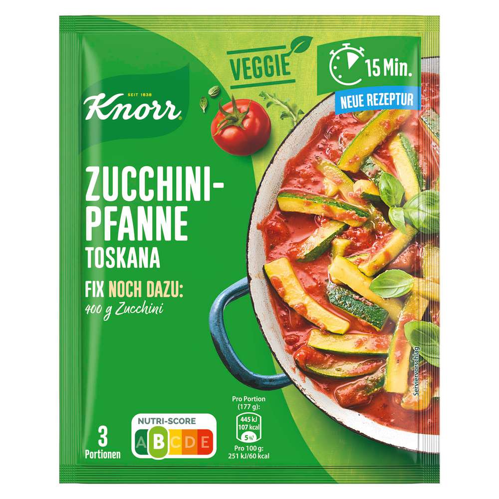 Produktabbildung Knorr Fix Würzmischung, Zucchini-Pfanne Toscana