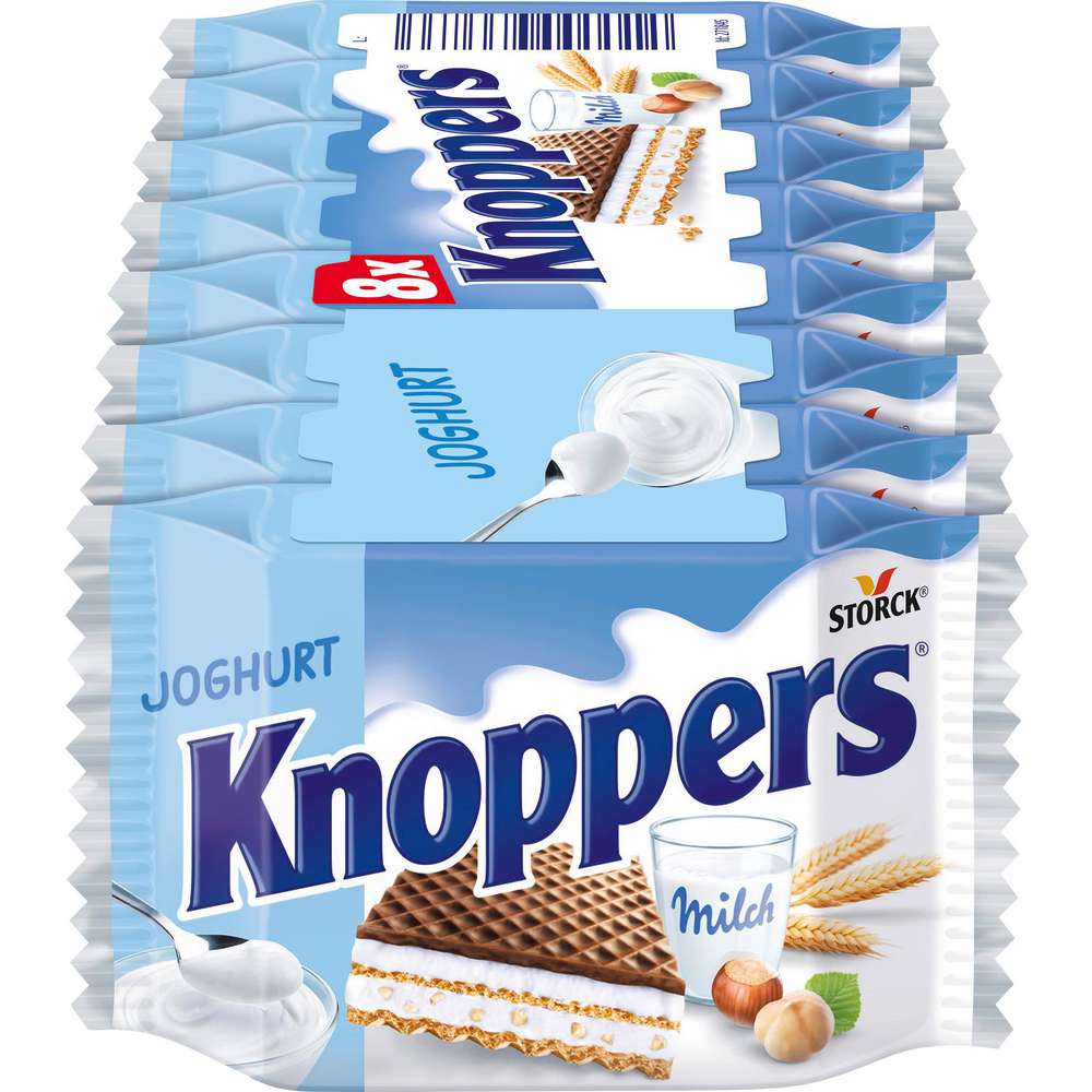 Produktabbildung Knoppers Schokolade Joghurt-Haselnuss-Schnitte 8er