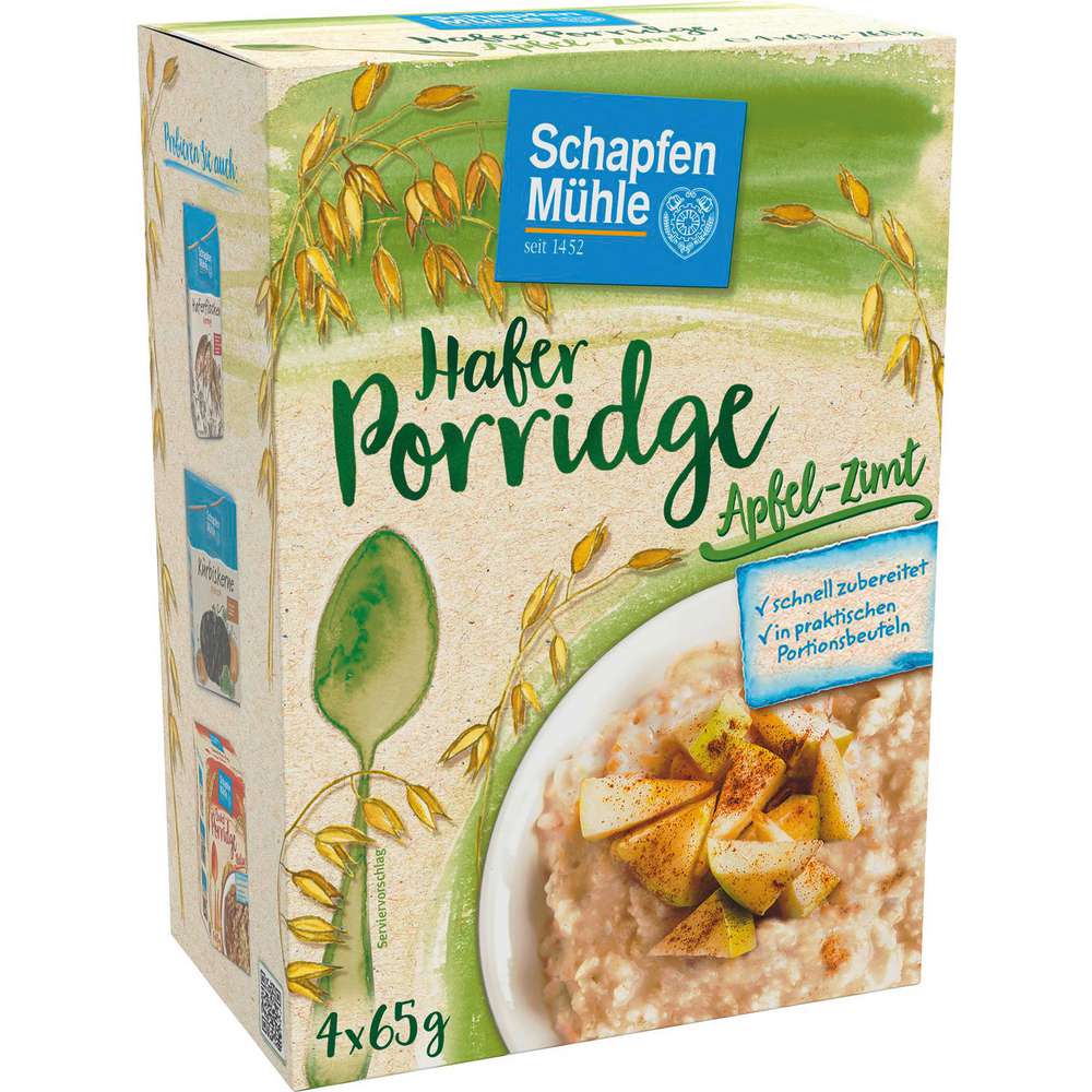 Produktabbildung Schapfenmühle Porridge, Apfel Zimt
