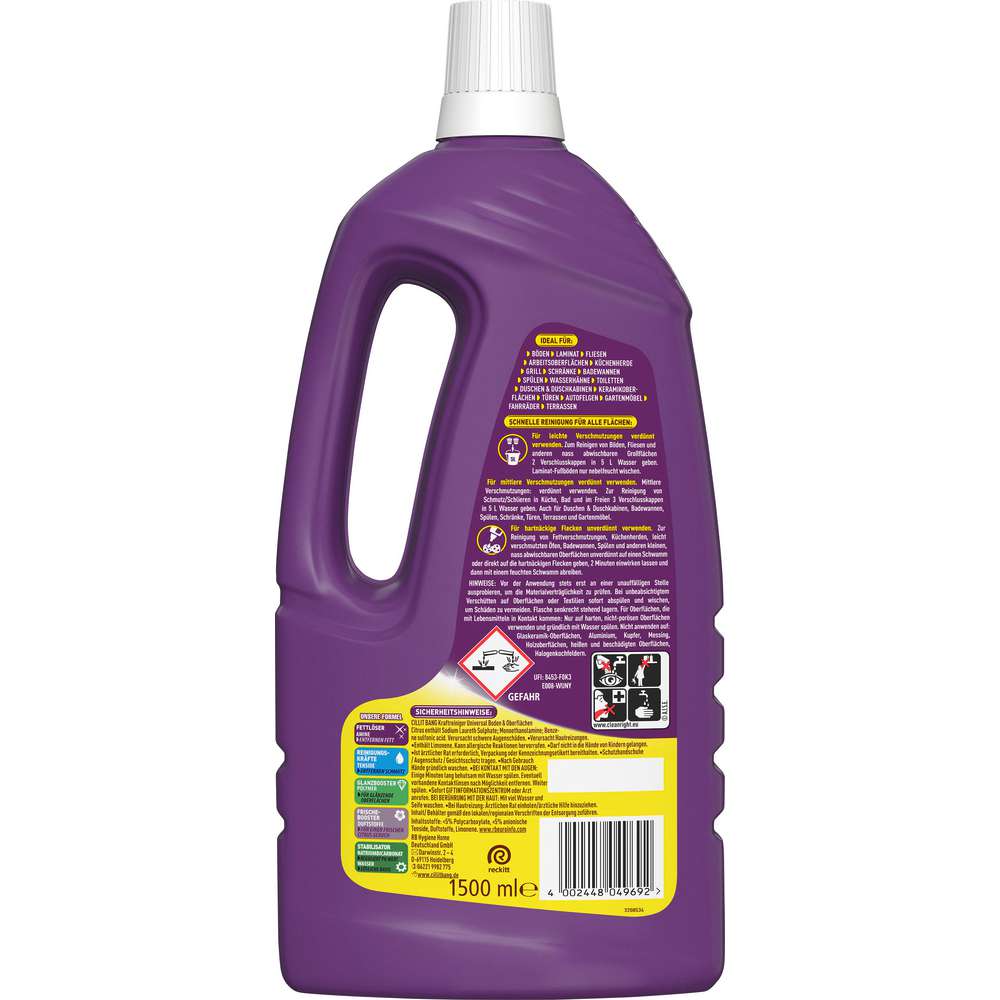 Produktabbildung Cillit Bang Allzweckreiniger, Boden & Fett Citrus