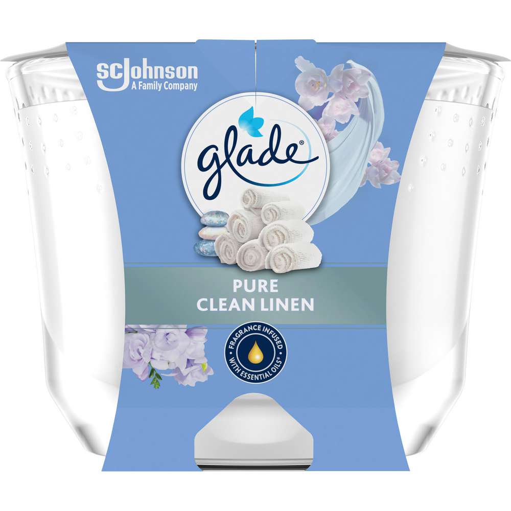 Produktabbildung Glade Duftkerze Premium, Pure Clean Linen