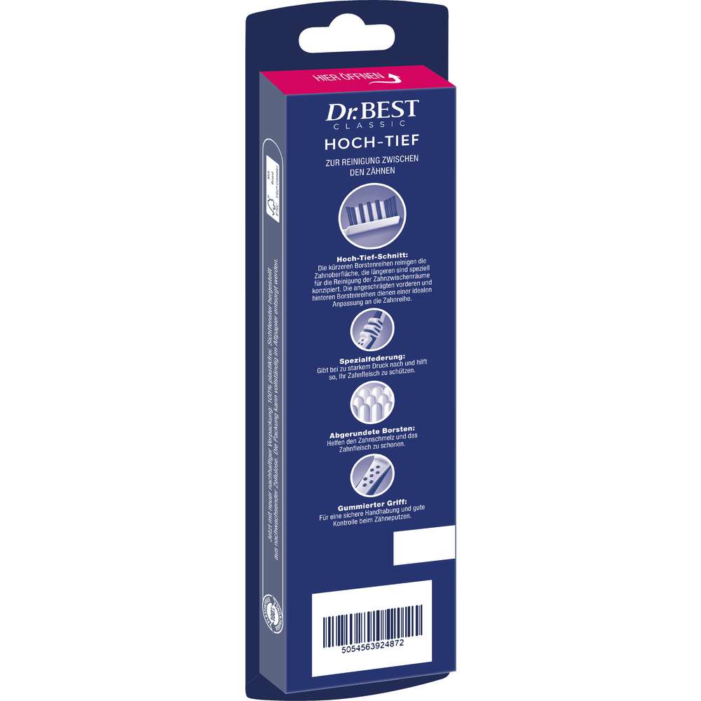 Produktabbildung Dr.Best Hoch-Tief Zahnbürste Mittel