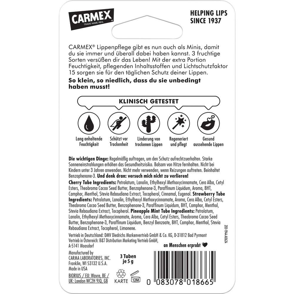 Produktabbildung Carmex Lippenbalsam Minis