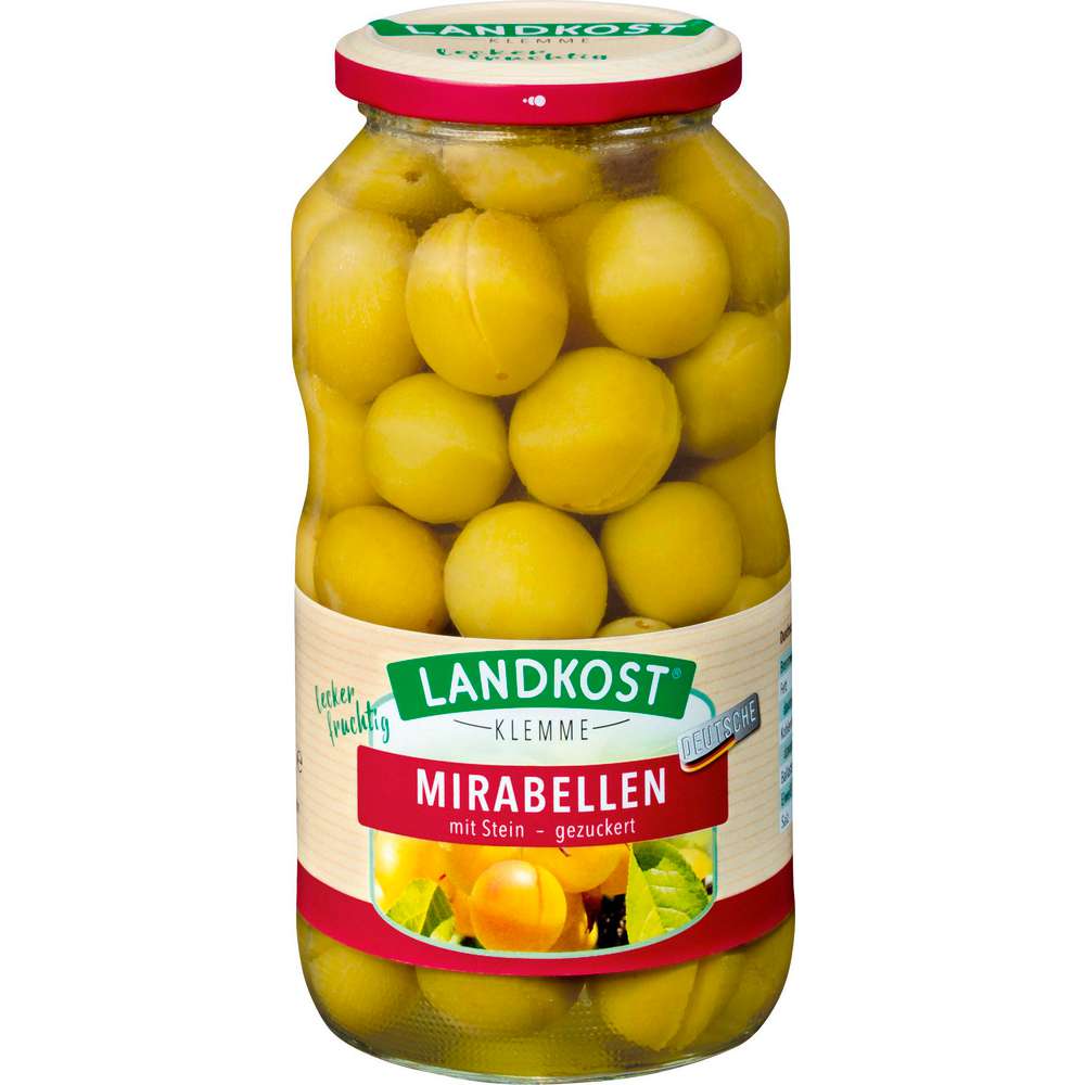 Produktabbildung Landkost Mirabellen mit Stein, gezuckert