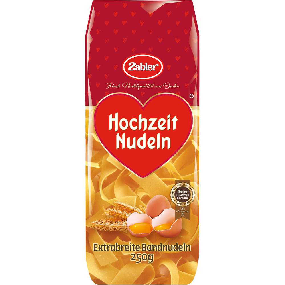 Produktabbildung Zabler Hochzeit Nudeln Extrabreite Bandnudeln