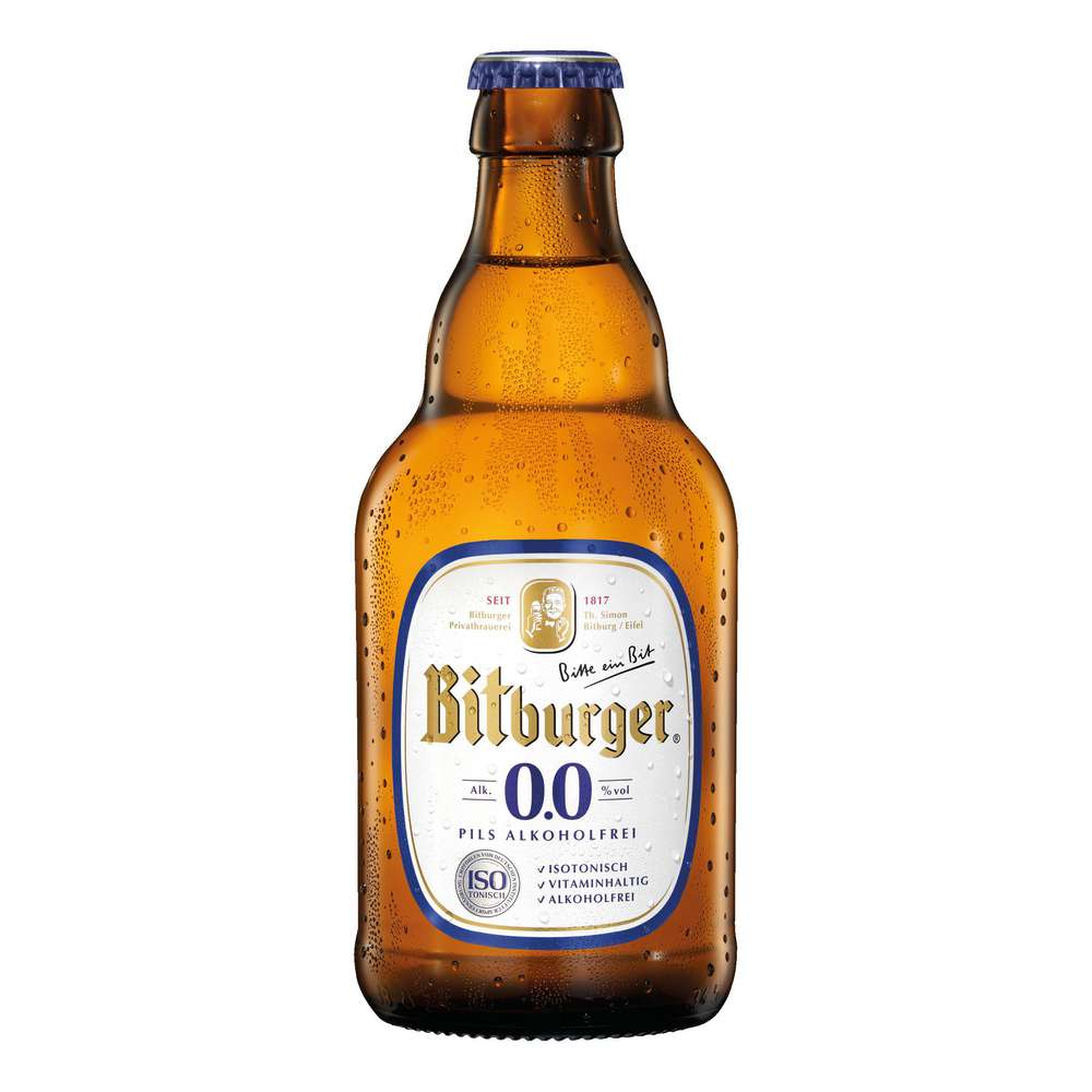 Produktabbildung Bitburger Pilsener Bier 0,0%, alkoholfrei