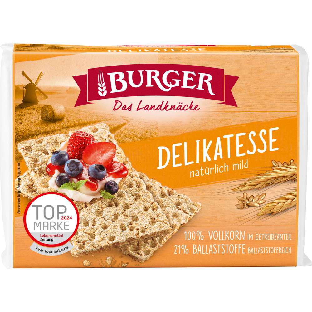 Produktabbildung Burger Roggenvollkorn-Knäckebrot, Delikatess