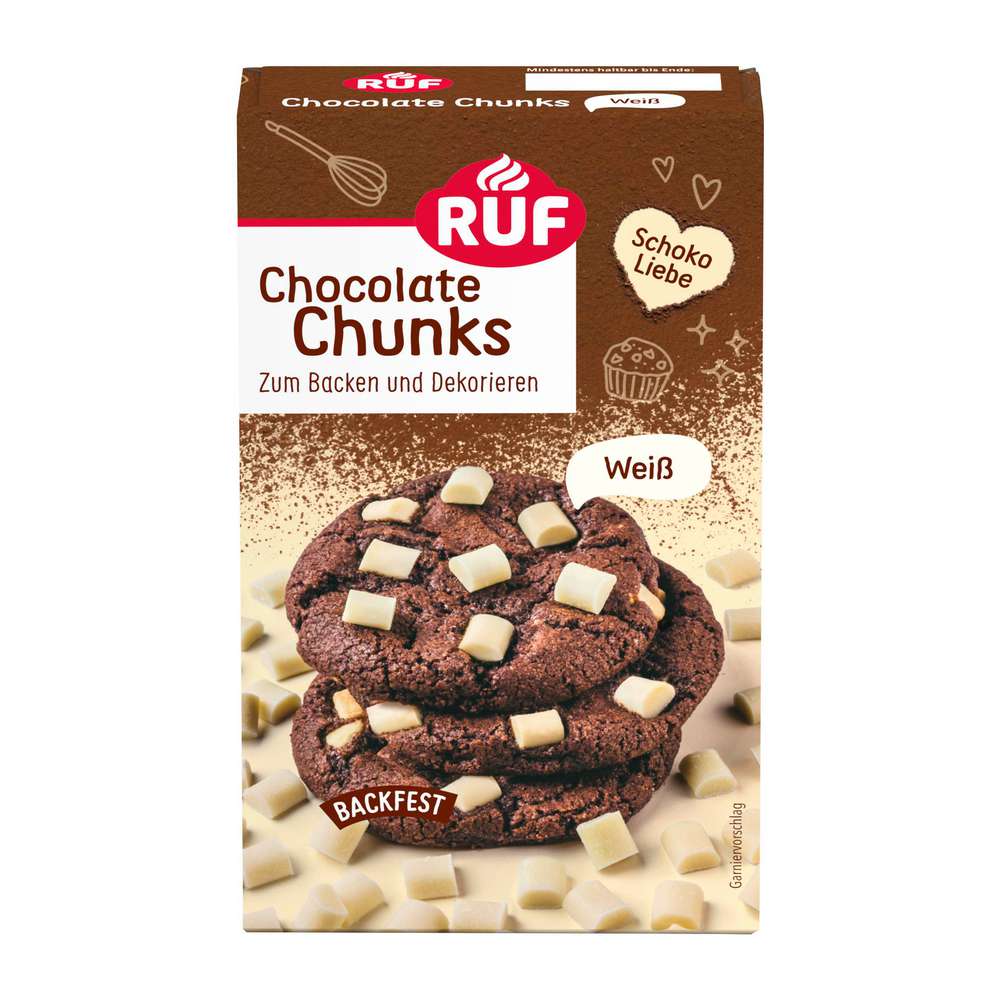 Produktabbildung RUF Chocolate Chunks, Weiß