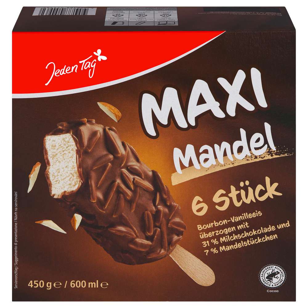 Produktabbildung Jeden Tag Stiel-Eis, Maximum Mandel
