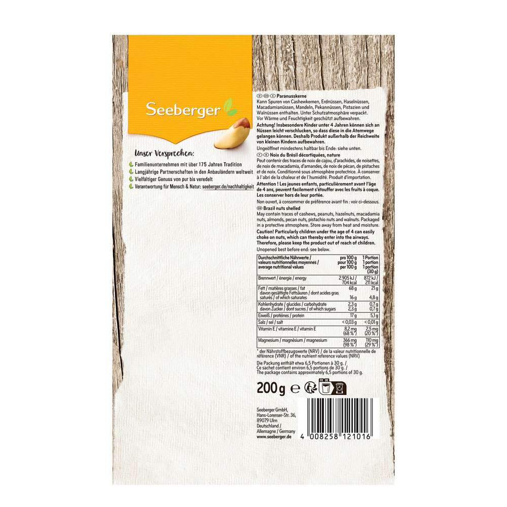 Produktabbildung Seeberger Paranusskerne