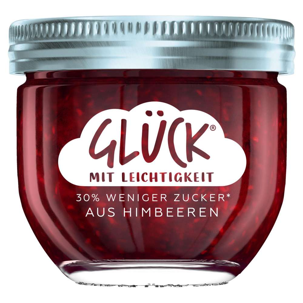 Produktabbildung Glück Fruchtaufstrich mit Leichtigkeit aus Himbeeren
