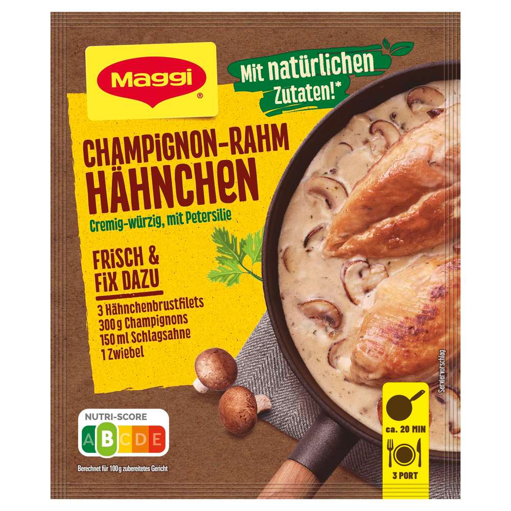 Produktabbildung Maggi Fix Champignon-Rahm Hähnchen