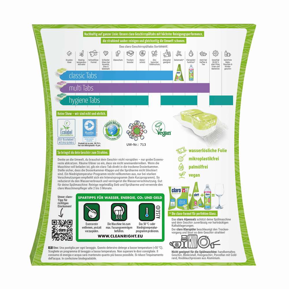 Produktabbildung claro Spülmaschinen-Tabs, Classic