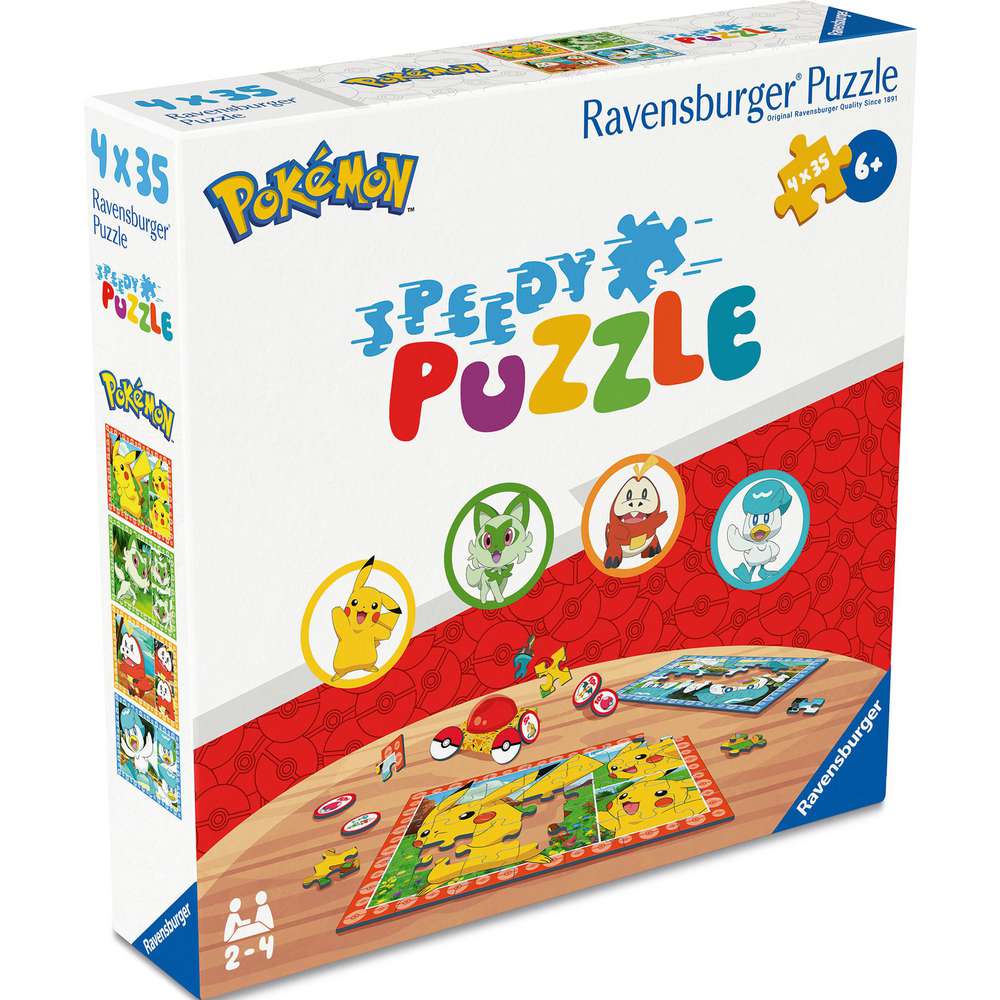Produktabbildung Ravensburger Speedy Puzzle, Pokémon, 4x35 Teile