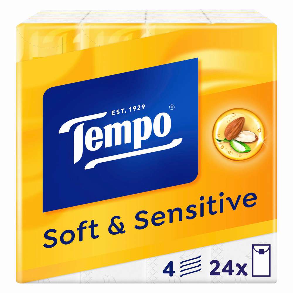 Produktabbildung Tempo Taschentücher, Plus soft & sensitive