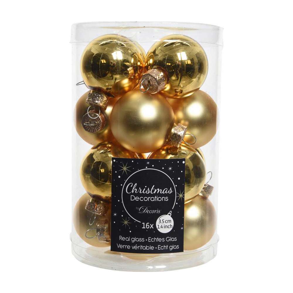 Produktabbildung Kaemingk Christbaumkugeln, Glas, Gold, 3,5cm