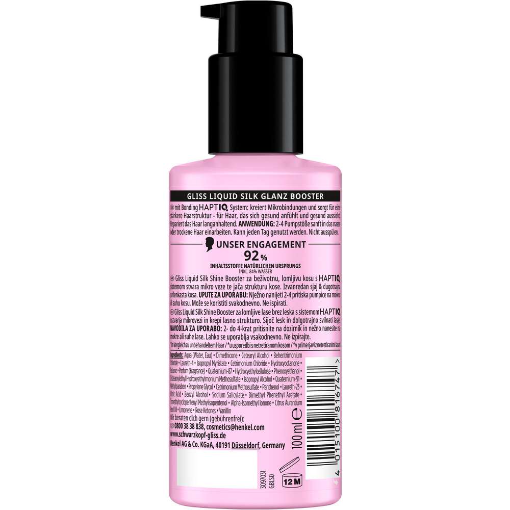 Produktabbildung Schwarzkopf Gliss Kur Glanz Booster, Liquid Silk