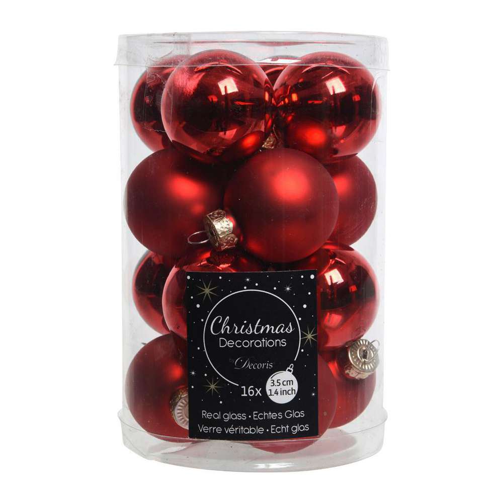 Produktabbildung Kaemingk Christbaumkugeln, Glas, Rot, 3,5cm