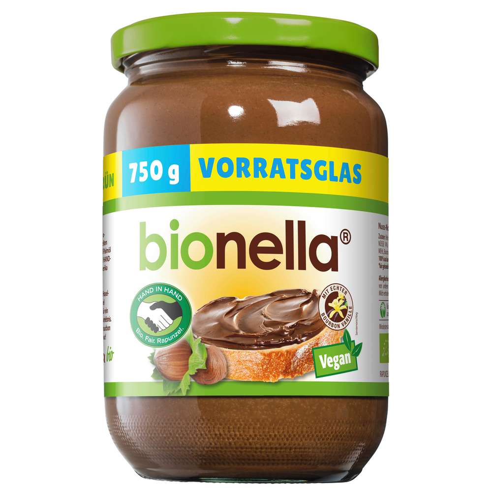 Produktabbildung bionella Nuss-Nougat Brotaufstrich, vegan