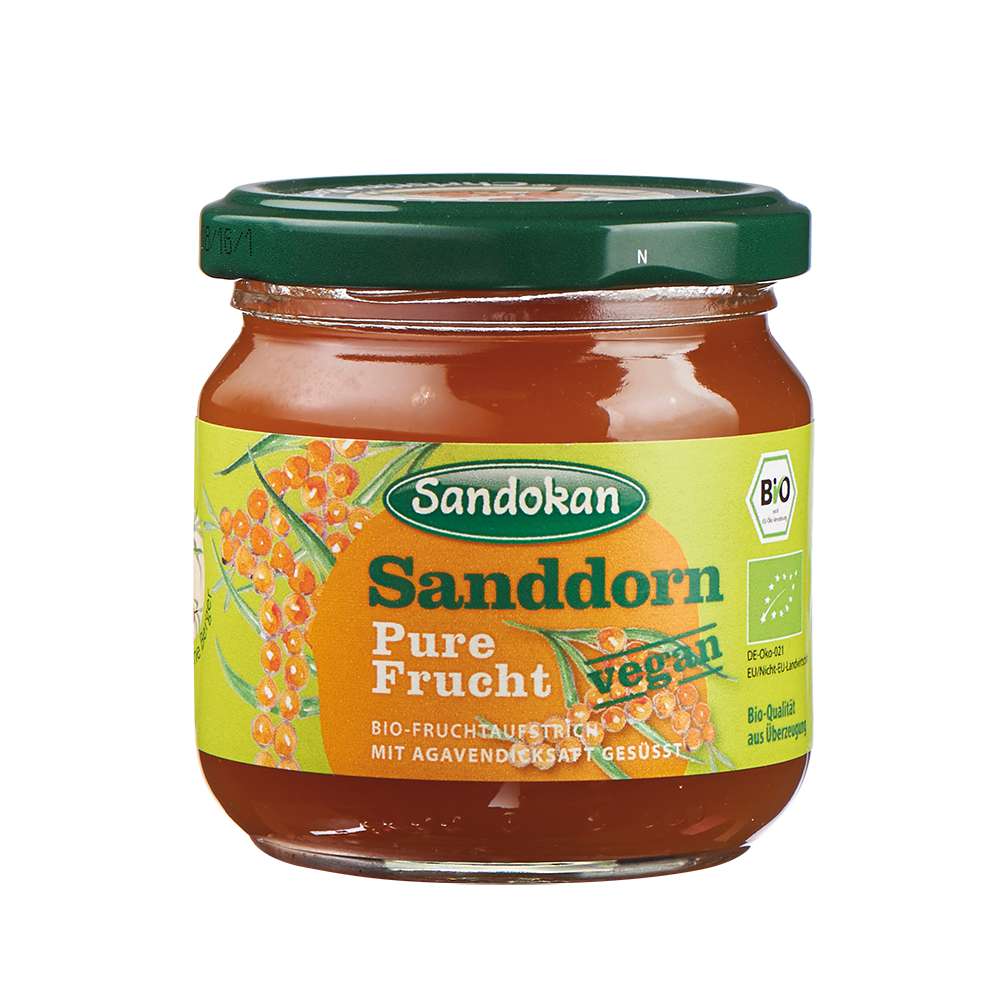 Produktabbildung Sandokan Sanddorn Bio Fruchtaufstrich, Pure Frucht