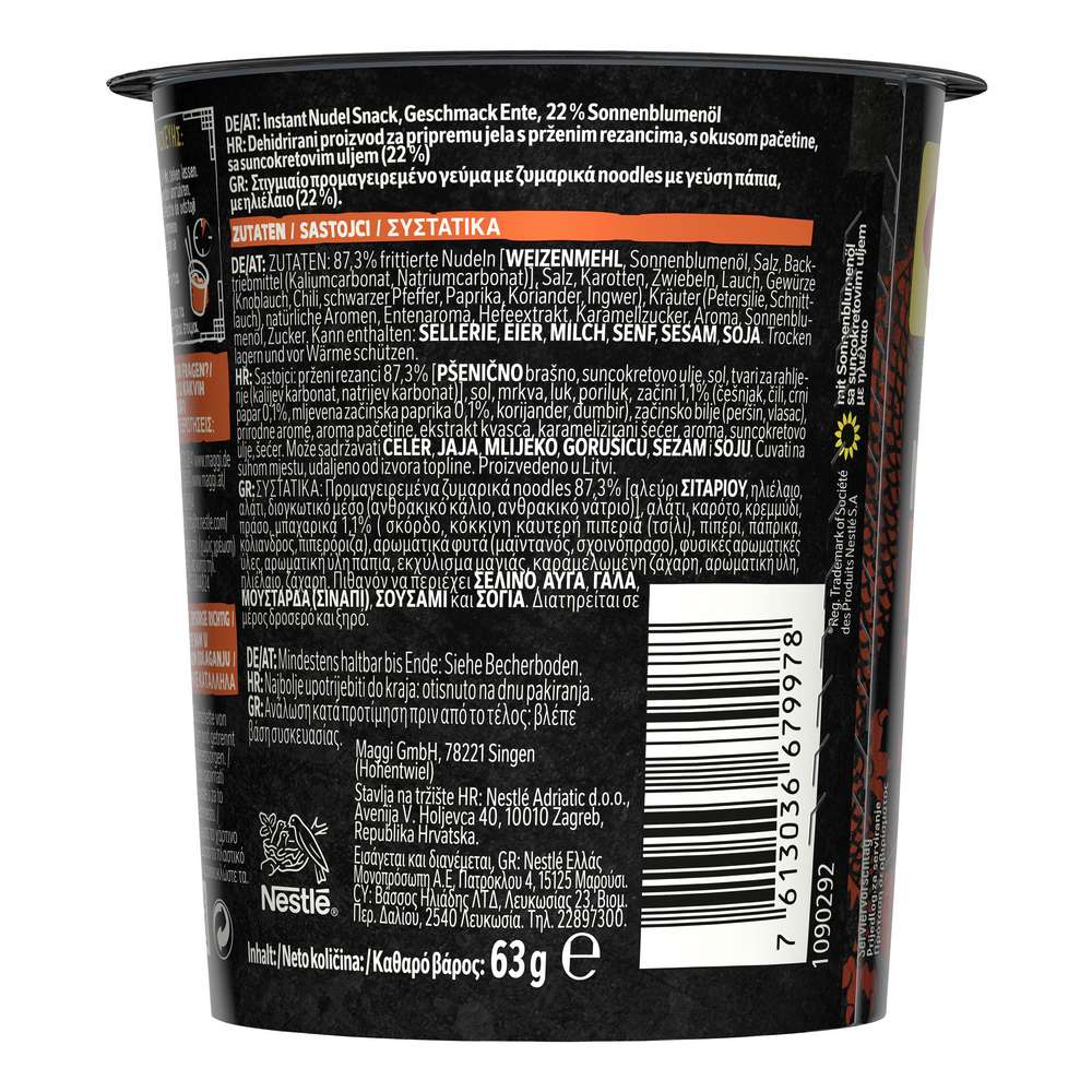 Produktabbildung Maggi Magic Asia Noodle Cup, Ente