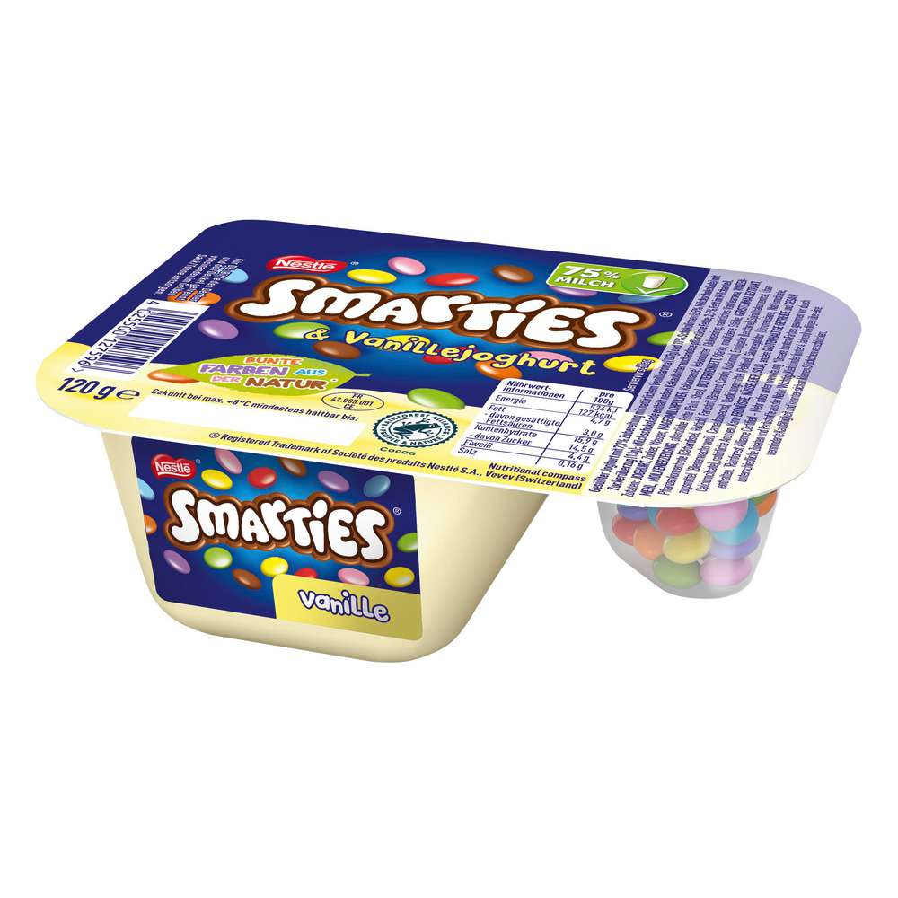 Produktabbildung Nestle Vanillejoghurt mit Smarties